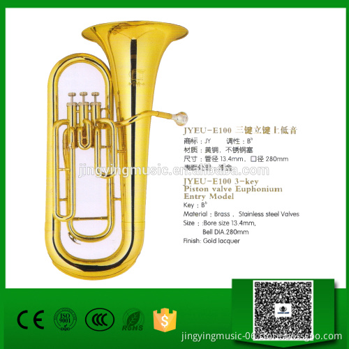JYEU-E100 entry model 3-key Piston valve Euphonium